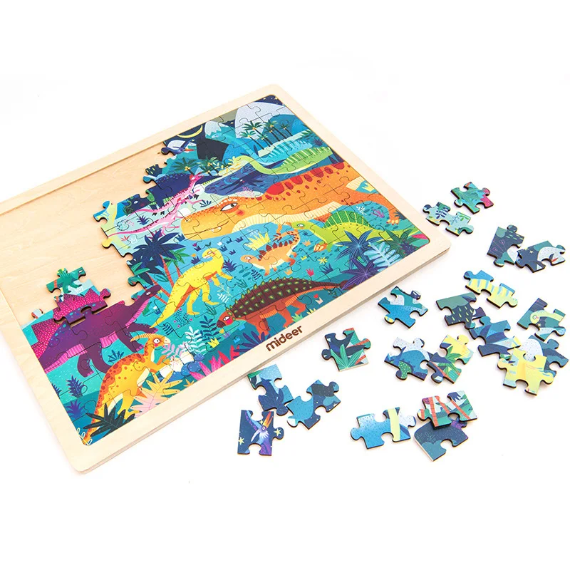 MiDeer 24 P/48 P/100 P деревянные головоломки игры игрушки с поддержкой обучения ребенка образование Интеллект головоломки Сцена Игрушки для детей 2 лет