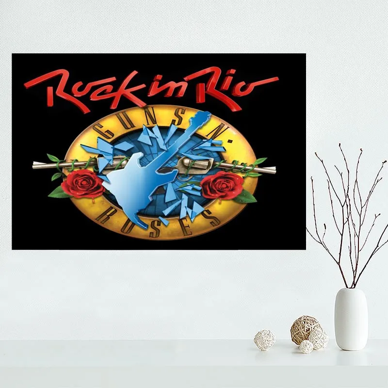 Модный классический постер на заказ Guns n roses Картина холсте домашний декор ткань