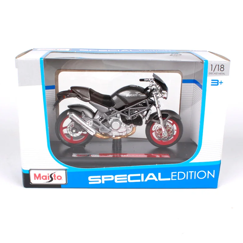 Maisto 1:18 Ducati Monster S4 и серый; ботинки в байкерском литья под давлением модель Уменьшенная модель мотоцикла подарок для мотоцикла для детей подарок 521