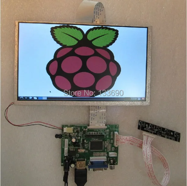 1 лот Raspberry Pi 9 дюймов цифровой ЖК-экран дисплей комплект HDMI+ VGA+ 2AV 1024*600,9 дюймов дисплей комплект