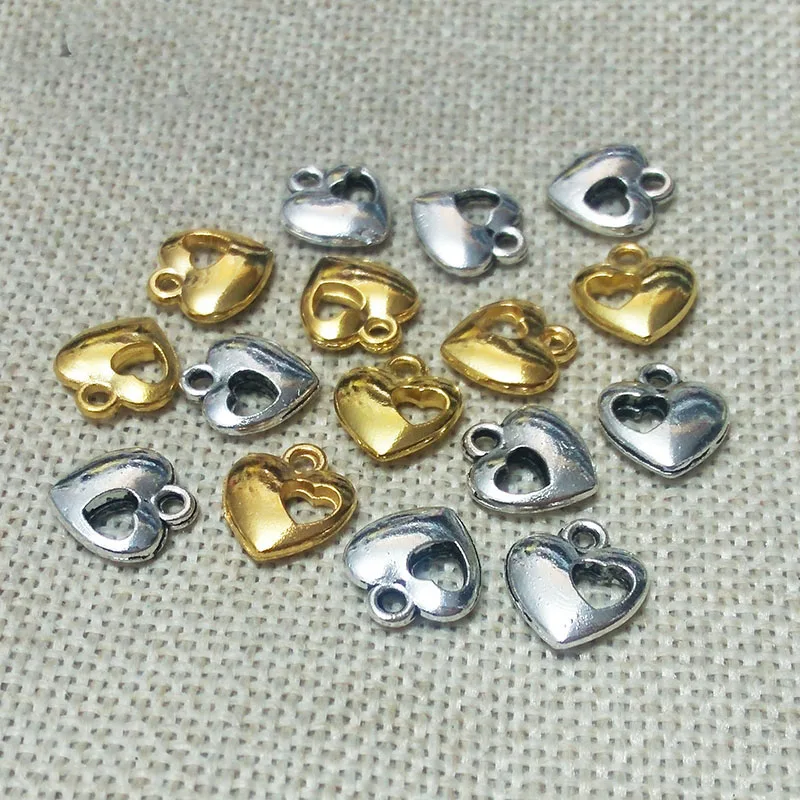 Золотистый чокер в форме сердца ожерелье подвески бусины ювелирные изделия