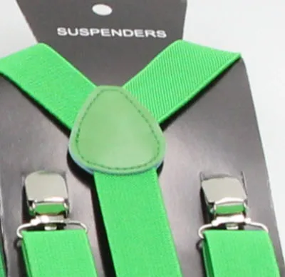 3 light green Детские подтяжки для мальчиков Y-back Регулируемая заколка для девочек-на подтяжках пояс для мальчиков 40 цветов M 2,5X85 см - Цвет: 3 light green