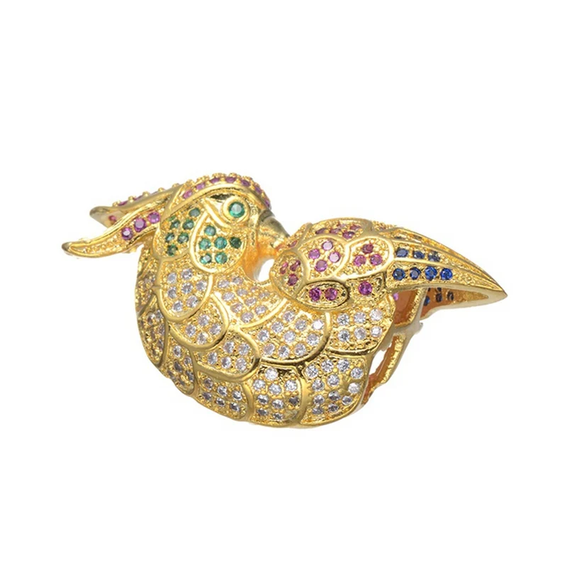 

High Quality Copper Zircon Animal Rooster Pendant Handmade DIY Long Tassel Pendant Necklaces Jewelry findings