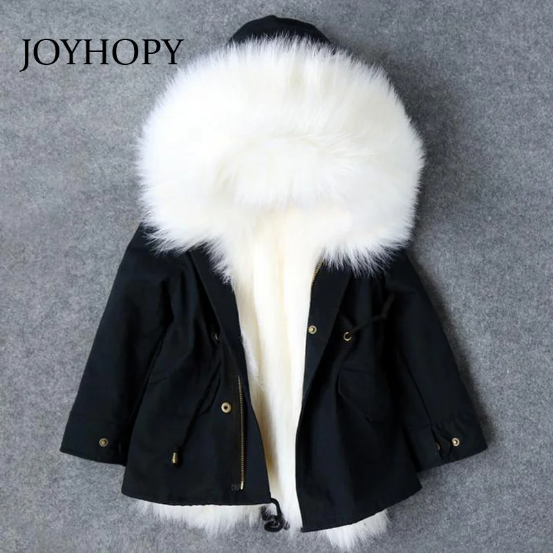 Пальто для девочек JOYHOPY ветровка зимняя осенняя детская теплая куртка из
