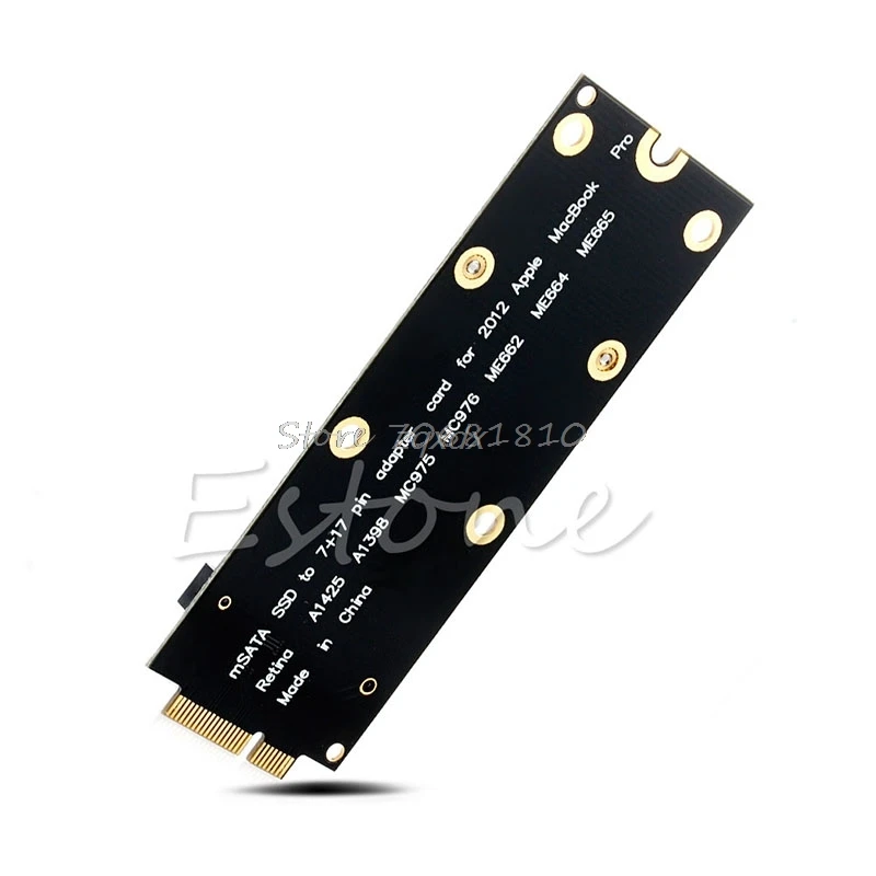7 + 17 Pin mSATA SSD к SATA адаптерной карте для 2012 Pro A1425 A1398 MC976 оптовая продажа и Прямая