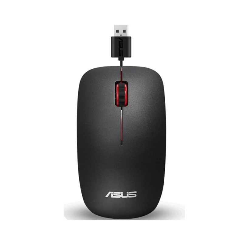 Black-Red ASUS UT220 Pro 1000 dpi Проводная синяя оптическая мышь проводная мышь USB мышь для ноутбука ПК - Цвет: Black-Red