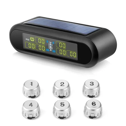 TPMS T650 Солнечная энергия USB TPMS беспроводная система контроля давления в шинах с 6 внешними внутренними датчиками s датчик давления в шинах - Тип: External Sensors