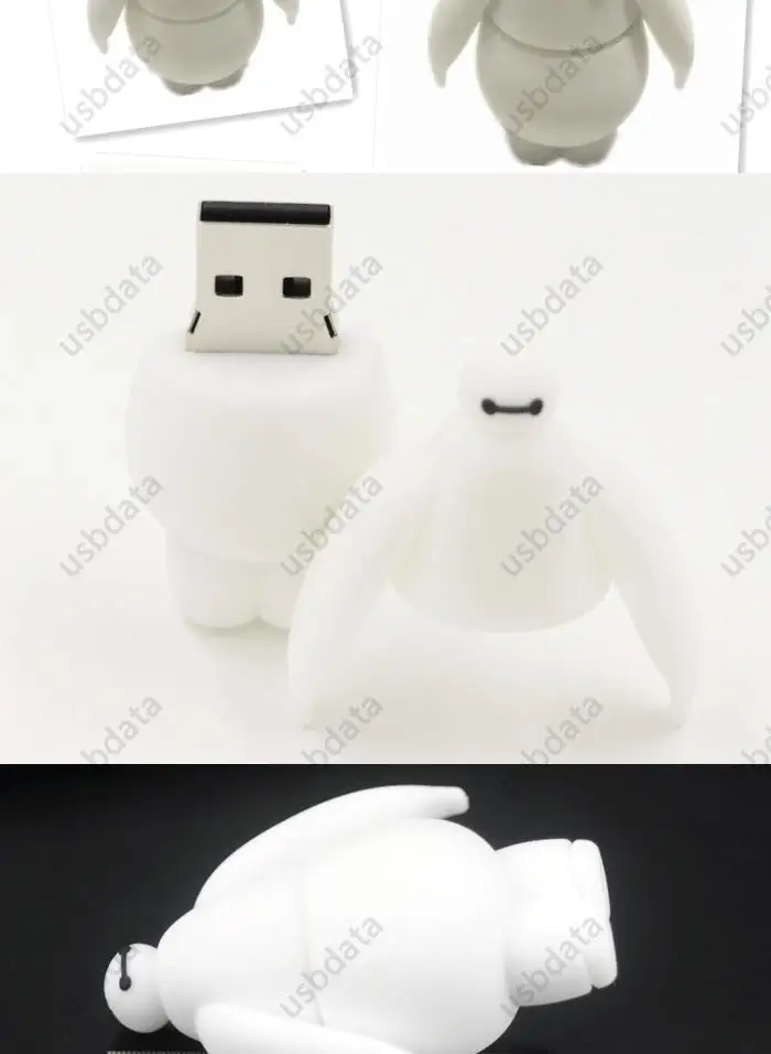 3D симпатичный USB флэш-накопитель 512 GB Baymax флэш-накопитель USB диск 64 GB Игрушка USB 3,0 флэш-карта в виде ключа Флешка 32 GB 128 GB подарок