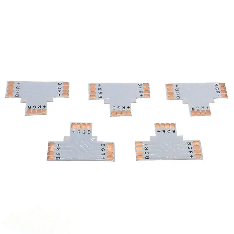 RGB Светодиодная лента разъем 5 шт./лот 4pin 10 мм L форма/T Форма/X форма PCB |