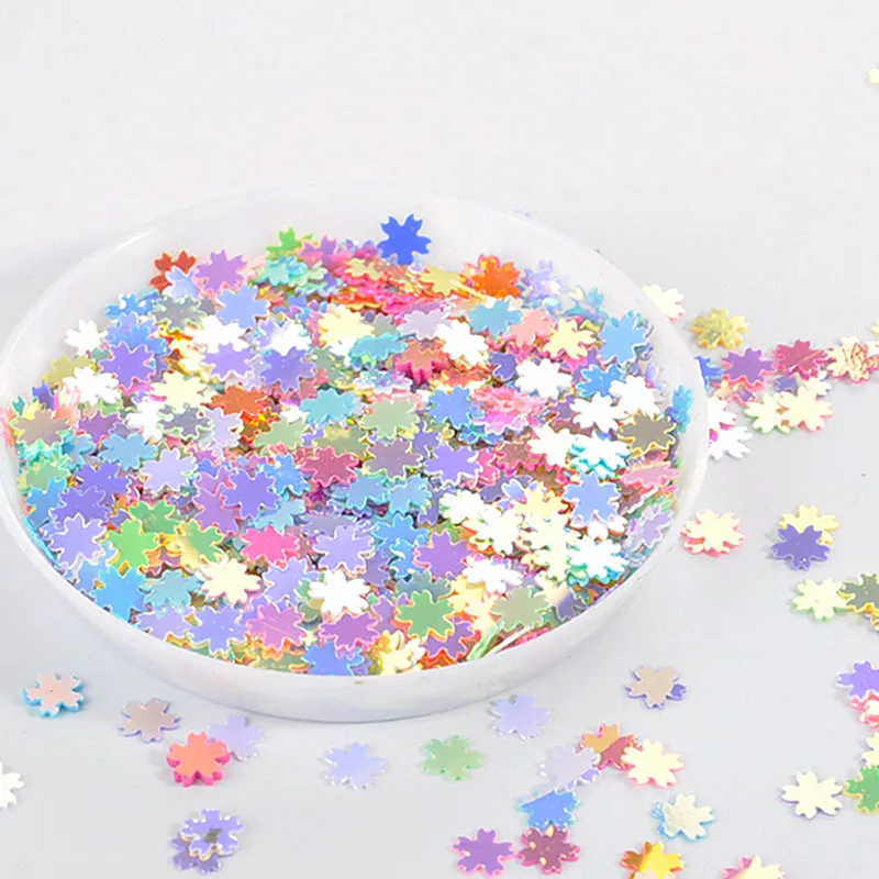 JG Random Mix 10g розовый Сакура Блеск Конфетти из блесток DIY Craft вещи 5 мм голубые Cherry Blossom УФ-украшение из эпоксидной смолы Jewelry заполнения пайетками - Цвет: JG Random Mix