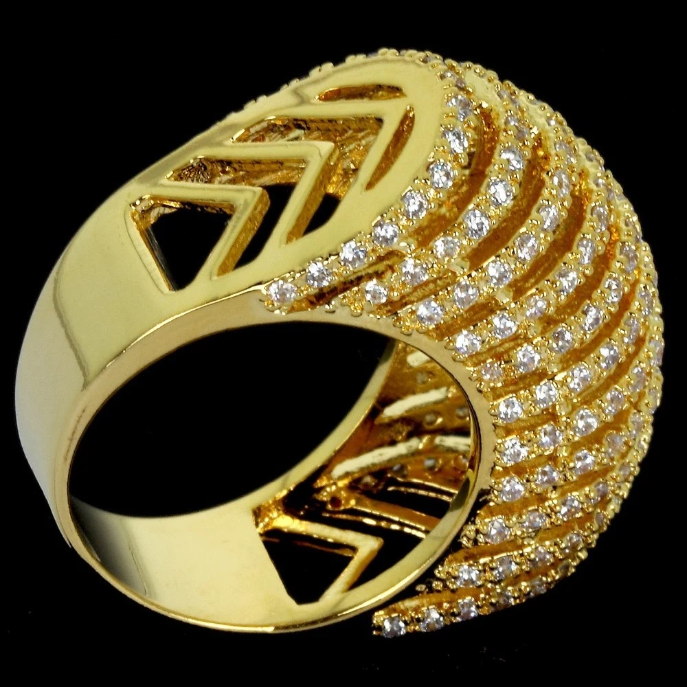 2018 Новый видеть сквозь AAA качество Кубического циркония люкс Обручальные кольца