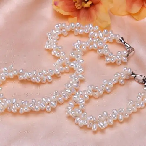 Selling Jewelry&gt&gt&gtPearl Jewelry Set Multilayer Necklace Bracelet for Women Double Natural Freshwater Pearl Sets Choker | Украшения и