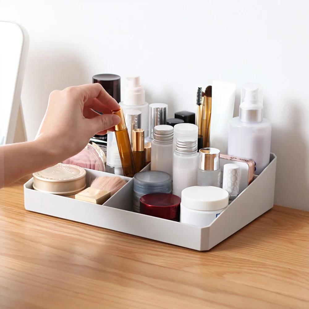 Акриловый Органайзер для макияжа розовый чемоданчик косметики ящик хранения с