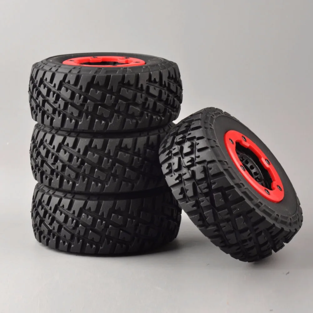 1:10 Scale 4 PCS/Set RC Short Course Truck Tires Set Tyre Wheel Rim For SlASH HPI Remote Control Car Model Toy Parts | Игрушки и хобби