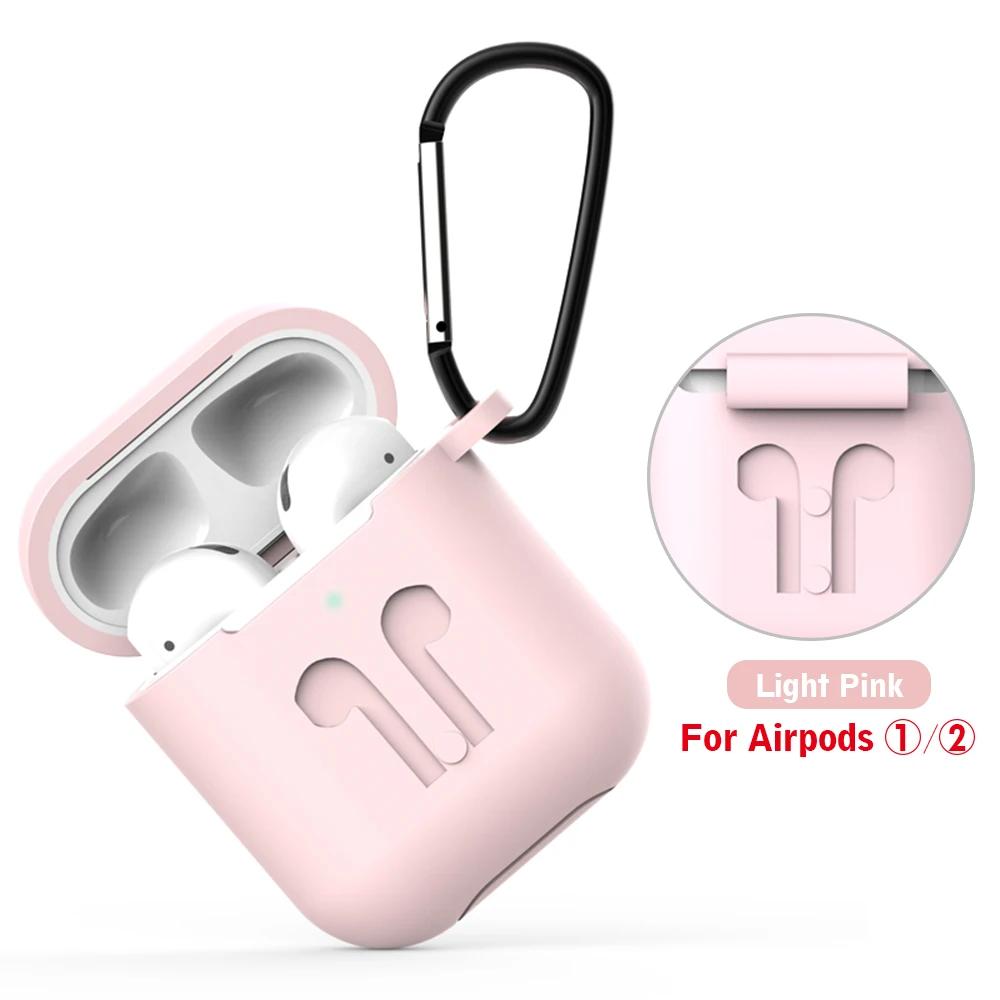 04 Толстый Силиконовый противоударный чехол для Air pods 1 для AirPod 2, защитный чехол для наушников, аксессуары из мягкой кожи, уплотненный корпус для наушников - Цвет: 04