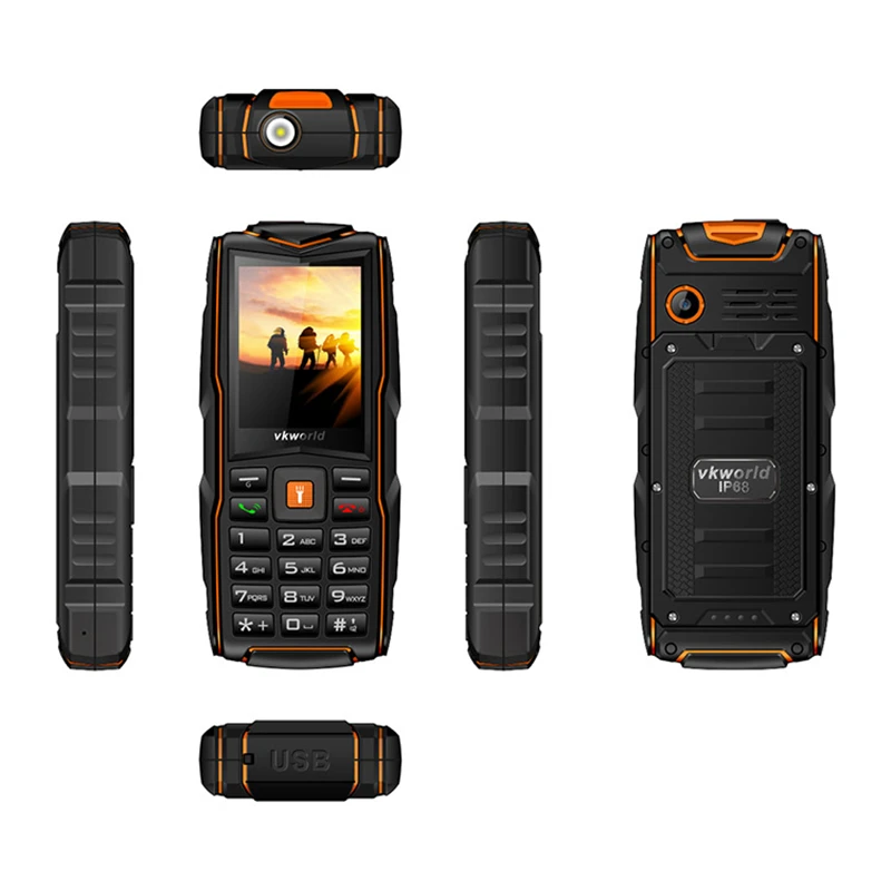 Оригинальный VKWORLD новый камень V3 сотовый телефон 3000 мАч 2MP Камера IP68