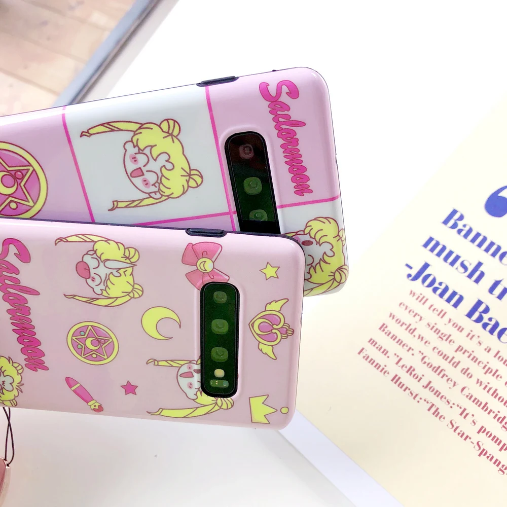 Чехол с принтом из мультфильма Сейлор Мун мягкие розовые силиконовые чехлы для