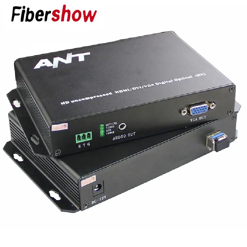 

1080P VGA Fiber Optic Extender non-compressed video Single Mode Single Fiber 10km Transmitter Receiver audio RS232