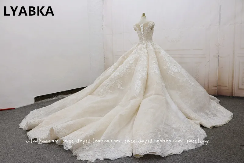 Robe De Mariage свадебное платье настоящая фотография бальное платье свадебное платье es с шлейфом цветы высокое качество Vestido De Noiva