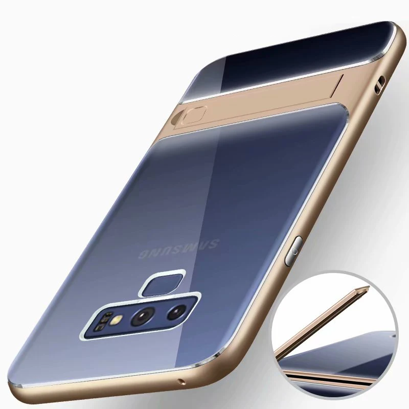 ITEUU NOTE9 PC TPU чехол с подставкой для samsung Galaxy Note 9 чехол s Мягкие противоударные силиконовые прозрачные чехлы с подставкой