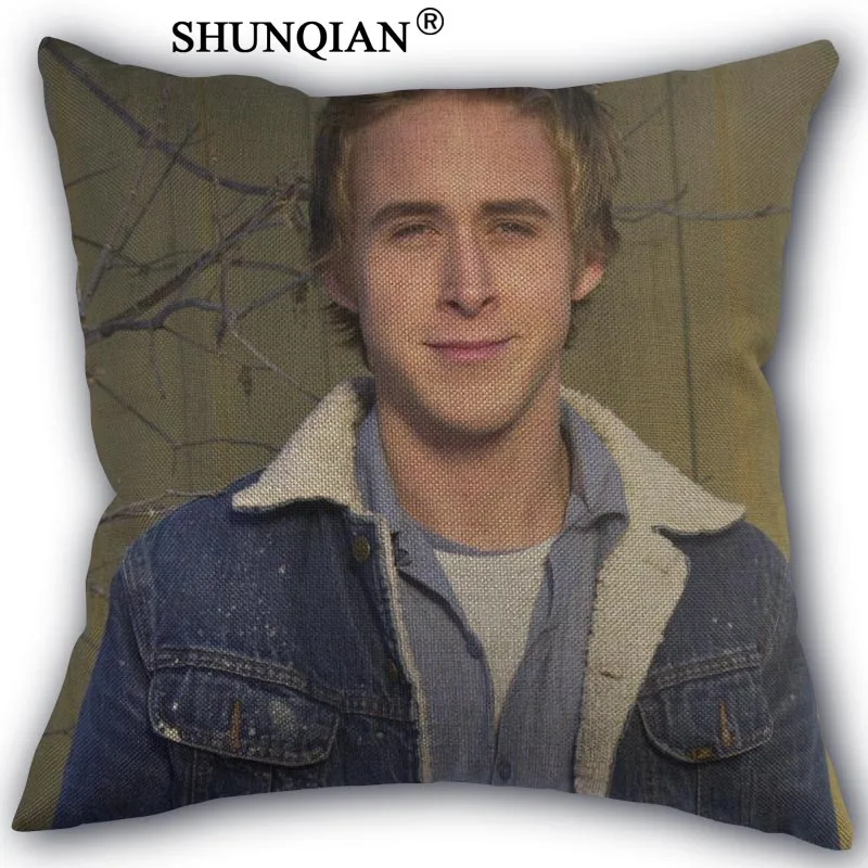 Pillow Cover Райан Гослинг хлопковая льняная Наволочка на заказ домашние текстильные украшения с одной стороны наволочки размером 45*45 см - Цвет: Pillow Cover