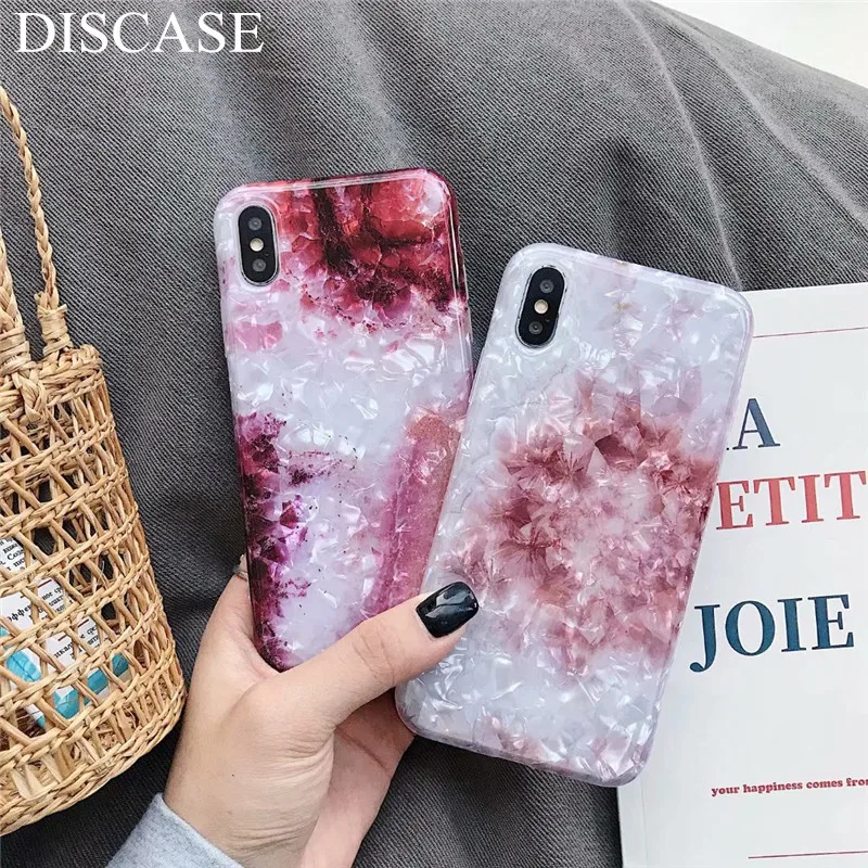 DISCASE окрашенный вплавлением пленки мраморный чехол для телефона iphone 6s 6 8 7plus X XR XS