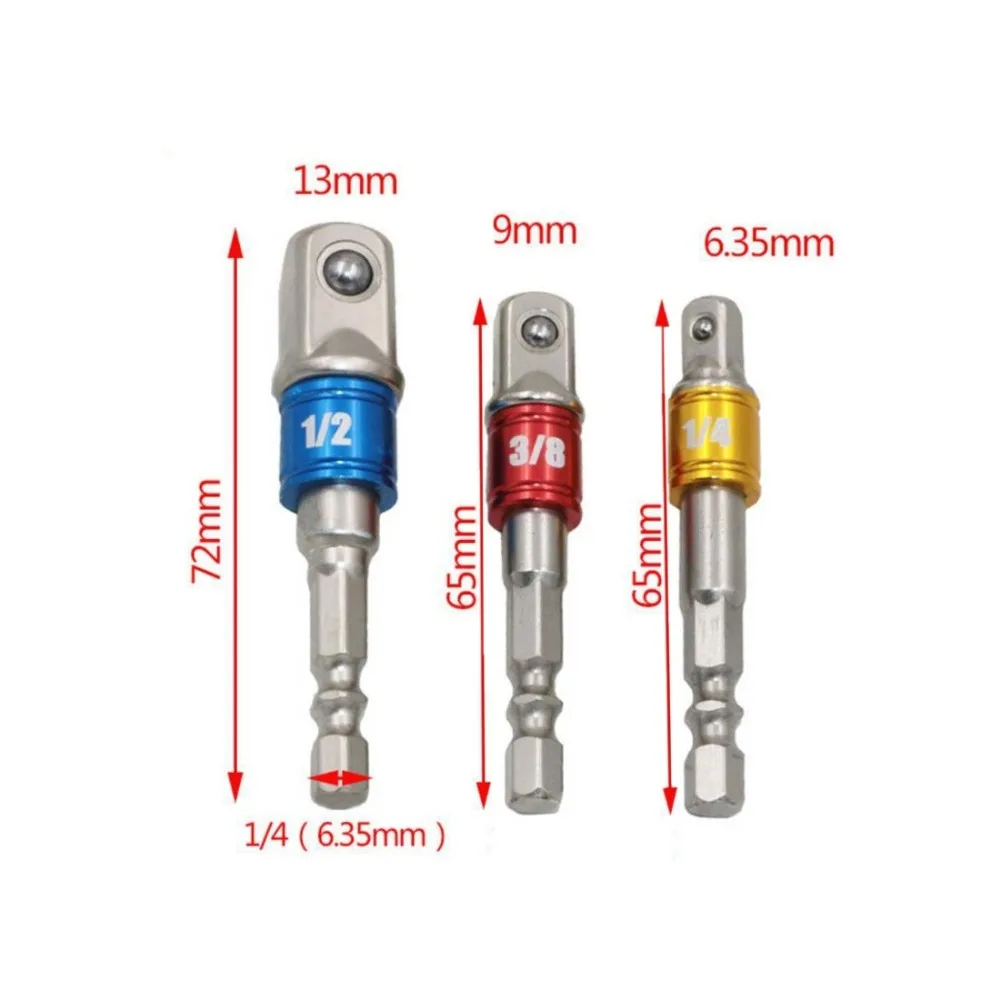 Переходник из хромованадиевой стали с шестигранным хвостовиком на 1/4 дюйма 3/8 1/2