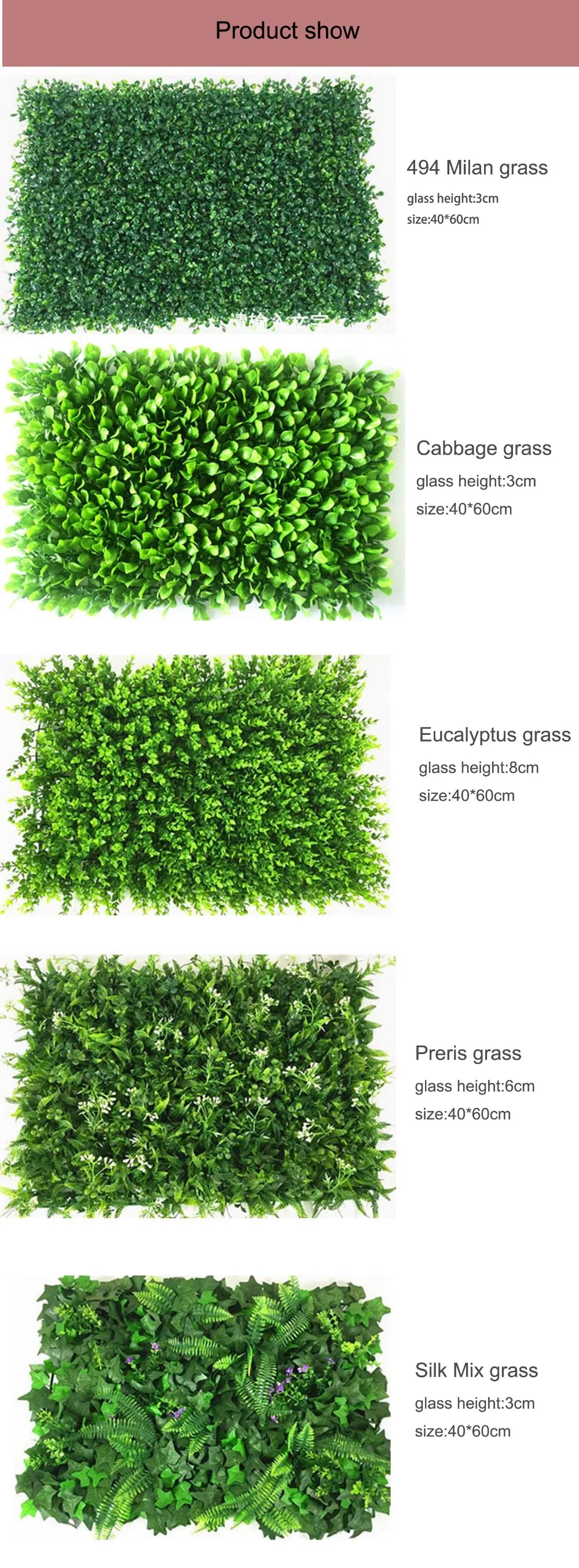 40*60 см DIY искусственные 3D зеленые стены садовый декор растения Трава зеленый Ландшафтный квадратный газон листья эвкалипта газон