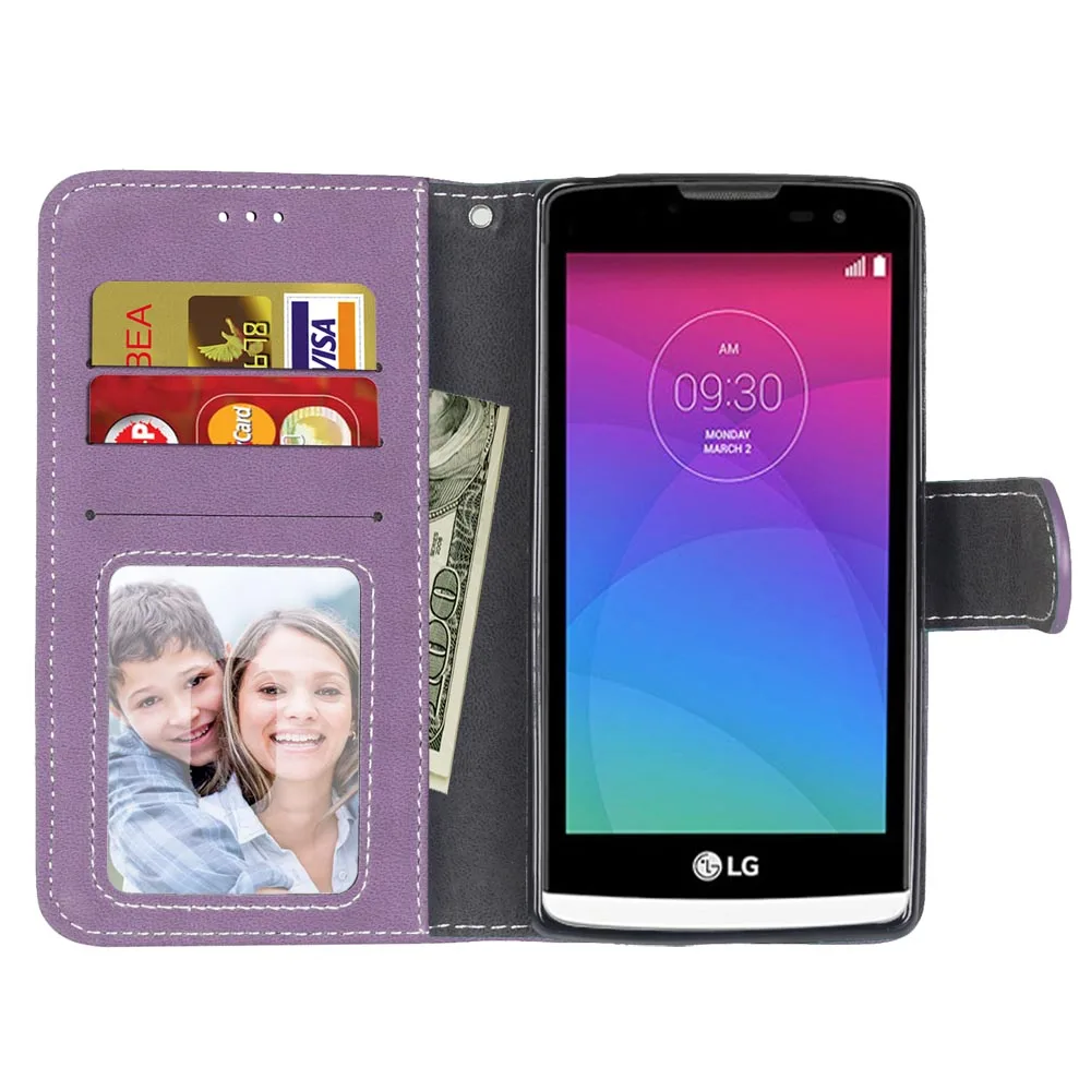 Чехол для LG Leon 4G LTE C40, чехол, матовая задняя крышка, чехол держатель для карт, сумки, Роскошный кошелек из искусственной кожи, чехол для сотового телефона s Capa