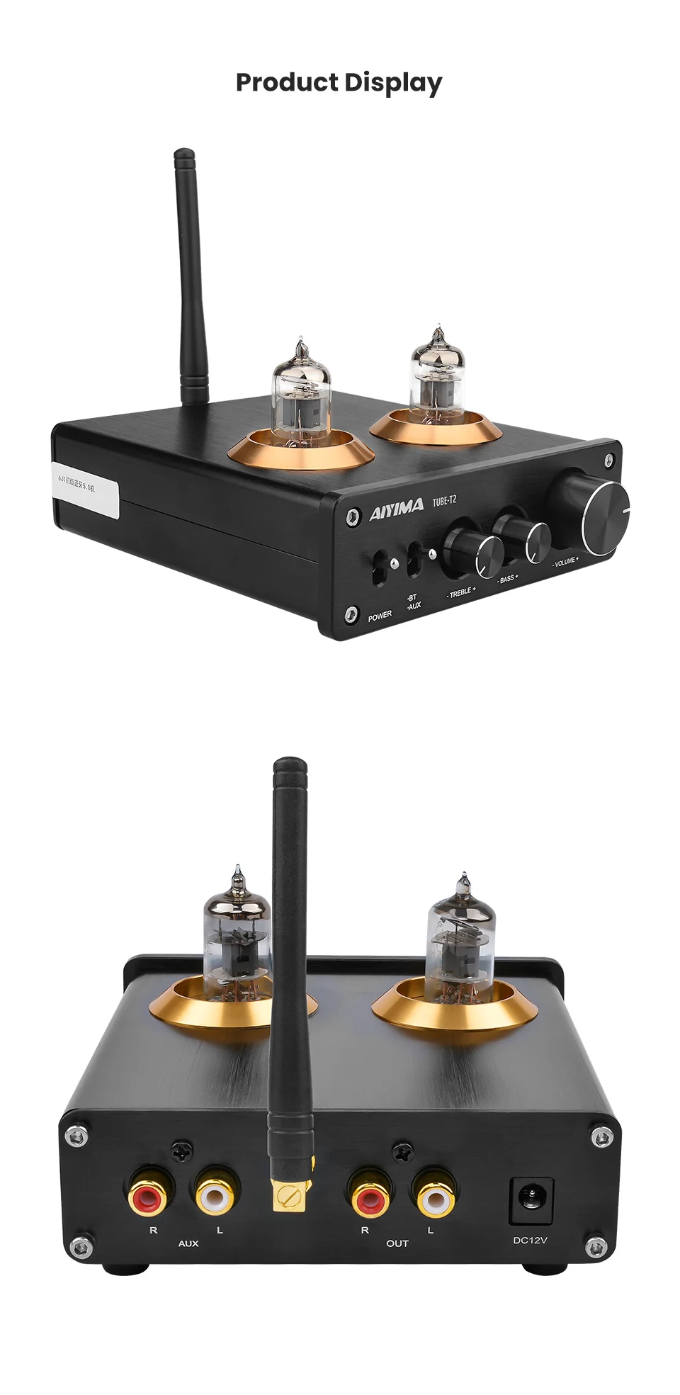 AIYIMA 6J1 ламповый усилитель предусилитель HiFi Bluetooth 5,0 предусилитель аудио усилитель с высокими басами Регулировка тона домашний звуковой кинотеатр