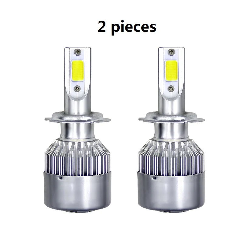 2 pcs lamp Новое поступление супер яркие Автомобильные фары лампы H7 светодиодный H4 H1 H3 H8 H9 H11 881 9007 фар автомобиля светодиодный фары для авто Универсальный 12V AE - Испускаемый цвет: 2 pcs lamp