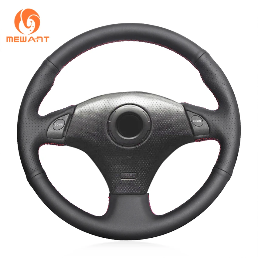 MEWANT черный чехол рулевого колеса автомобиля из натуральной кожи для Toyota RAV4 Celica MR2