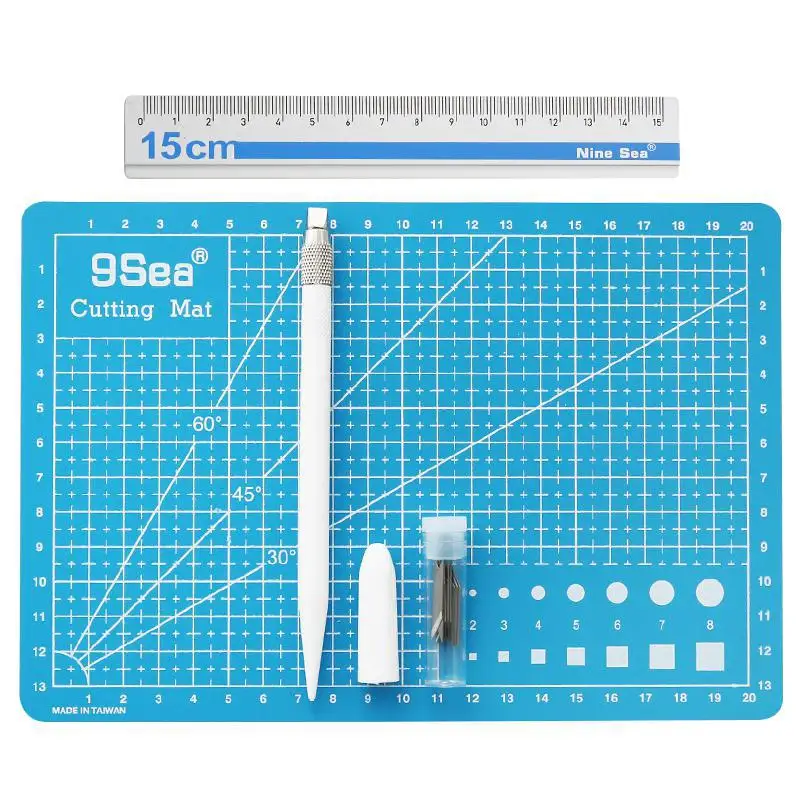 

15pcs/ Set Rubber Seal Engraving Pen Knife Cutting Mats Set Hand-cut Pad Tape Film Knife Set Paper Cutter Scrapbooking Machine