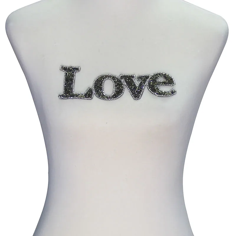 10 шт. наклейки с надписью Love|rhinestone iron on patches|rhinestones onrhinestone |