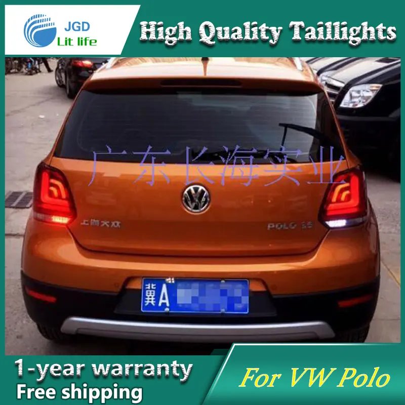 Чехол для автомобильного стайлинга задний фонарь VW POLO s 2010 2016 светодиодный DRL +