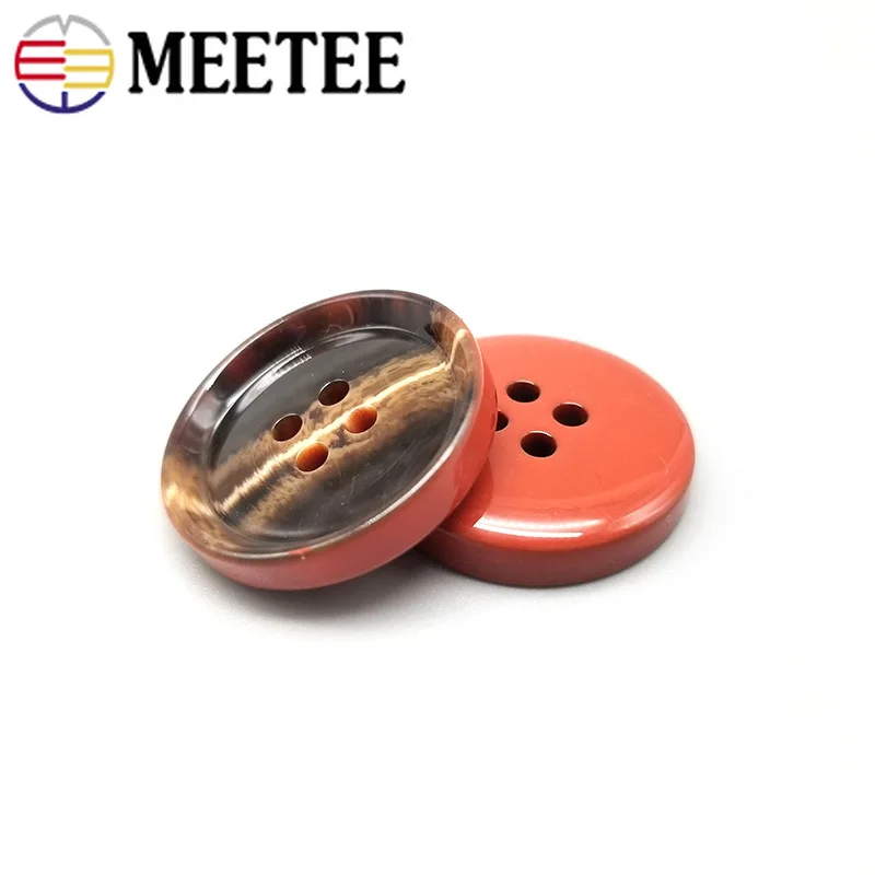 Meetee 4 отверстия смолы пуговицы одежда декоративные пряжки для женщин и мужчин костюм пальто Кнопка DIY Швейные аксессуары