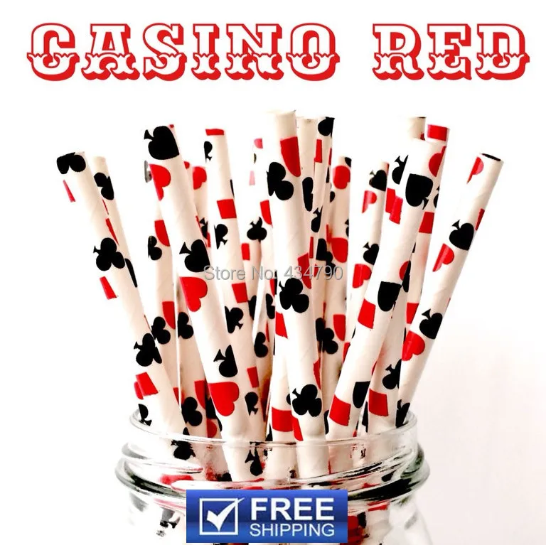 200 шт. бумажные соломинки для вечевечерние игры в казино дешевые красочные