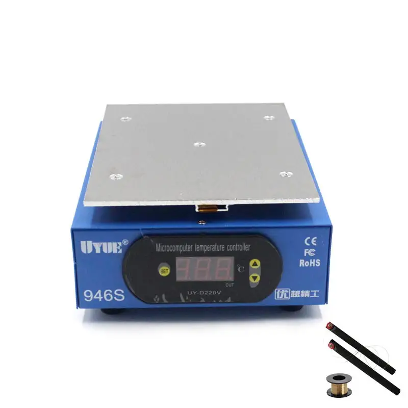 UYUE 946s подогрева станции 220/110V 400W 140X200 мм ЖК-дисплей цифровой экран платформа нагревательная пластина для ремонта телефона решётная Очистка