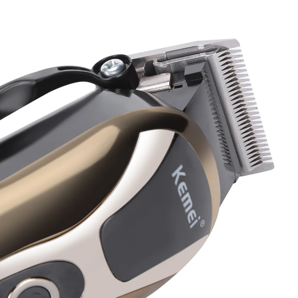 Kemei волос clipper110v-240v аккумуляторная электрическая машинка для стрижки с