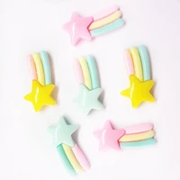 30pcs 2412mm very cute resin shooting star for diy earring brooch decoration