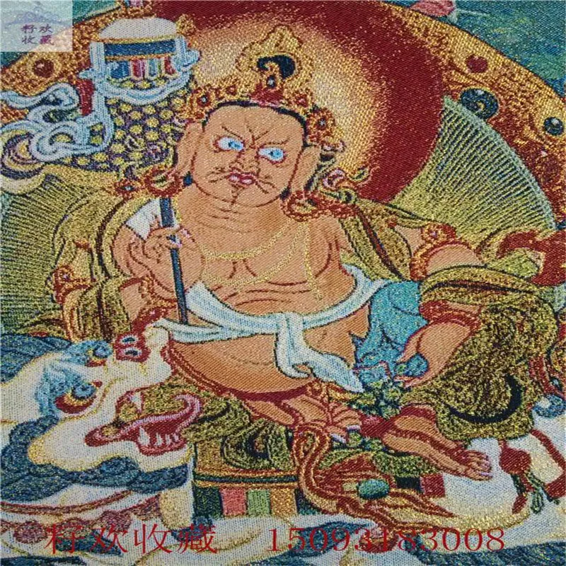Tibetan woven gold embroidery Yong Zhong taught Buddhism figures Huangchen Shen Nepal Don Cobb portrait Free Shipping | Дом и сад