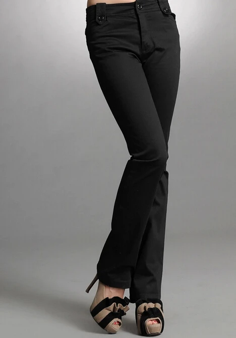

new fashion Europe America casual mid-waist bell bottom cotton office lady OL women flare pants trousers 4XL