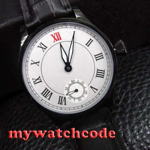 44 мм parnis белый циферблат PVD чехол 6498 движение намотки мужские часы P439|watch harry potter for