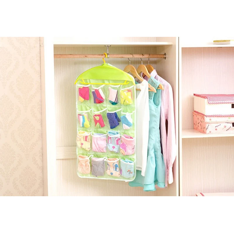 16 сетка шкаф подвесной Органайзер Нижнее белье Бюстгальтеры Носки Галстуки