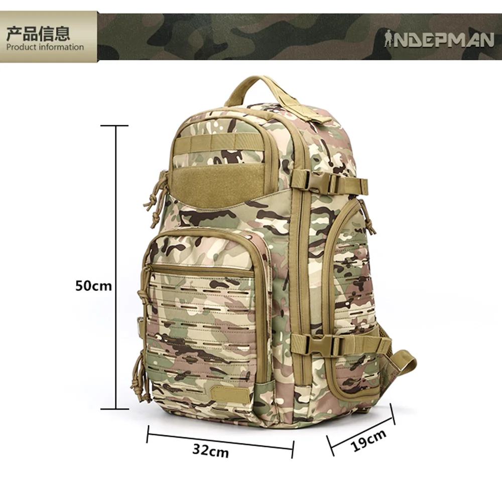 Прочный Камуфляжный Тактический вместительный Рюкзак Molle висячая система разбрызгивание воды устойчивый охотничий туристический рюкзак