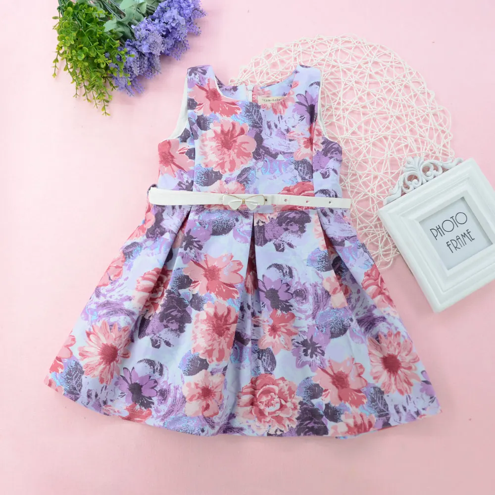 Hot Selling Kid Girls Cotton A-Line Sleeveless Dresses All Match Girl's Dress Fashion | Детская одежда и обувь