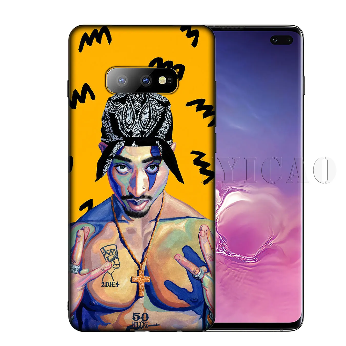IYICAO 2pac Tupac Rapper Soft Silicone Phone Case for Samsung Galaxy S20 Ultra S10 Lite S9 S8 Plus S6 S7 Edge S10e Cover |
