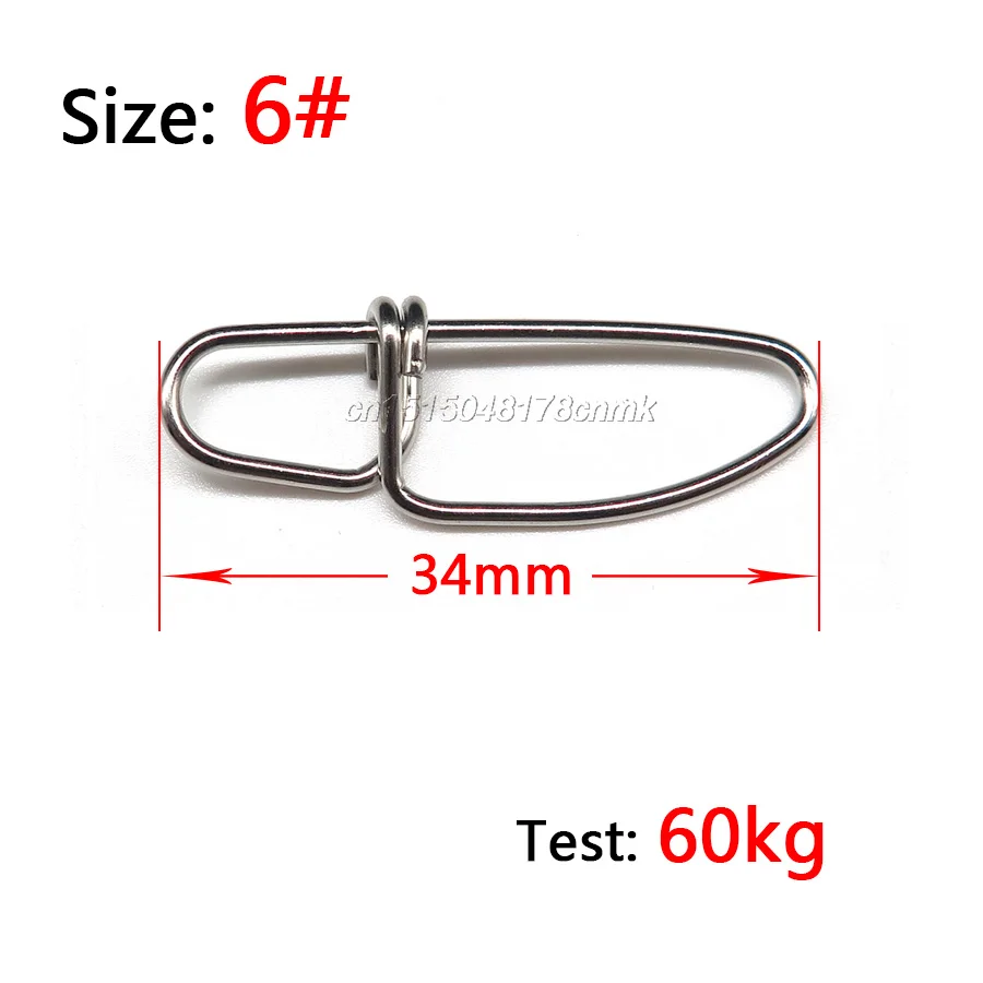 Size 6 Minfishing 100 шт. двойной замок рыболовные оснастки рыболовные аксессуары из нержавеющей стали рыболовные Крючки рыболовные снасти - Цвет: Size 6