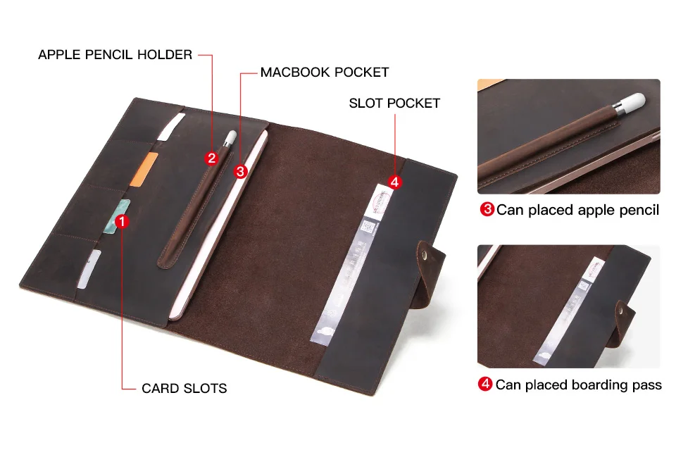 Чехол для ноутбука из натурального нубука и натуральной кожи для MacBook 12 дюймов retina, сумка для ноутбука 12 дюймов со слотом для карт
