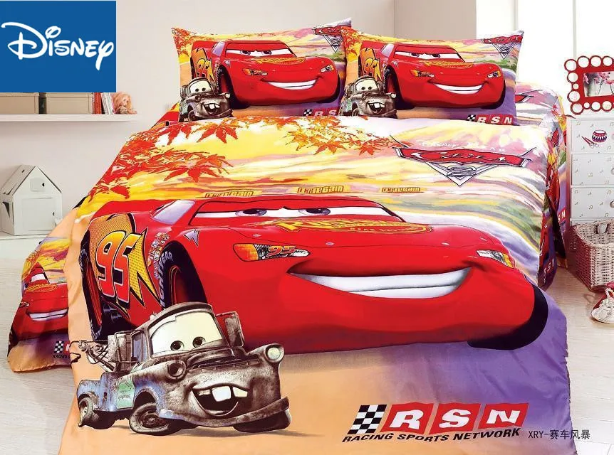 Комплект постельного белья Disney McQueen с машинками детский Декор для спальни